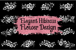 Elegant Vector Hibiscus Floral, an Illustration by Gfx_Store