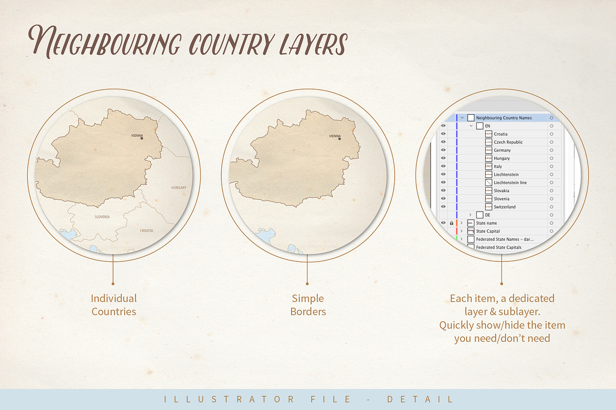 Le Tour du monde - Austria map, an Object Graphic by volume 1 visual design (Photo 11 of 20)