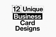 12 Unique Business Cards, a Business Card Template by Saman Osama (Thumbnail 1 of 5)