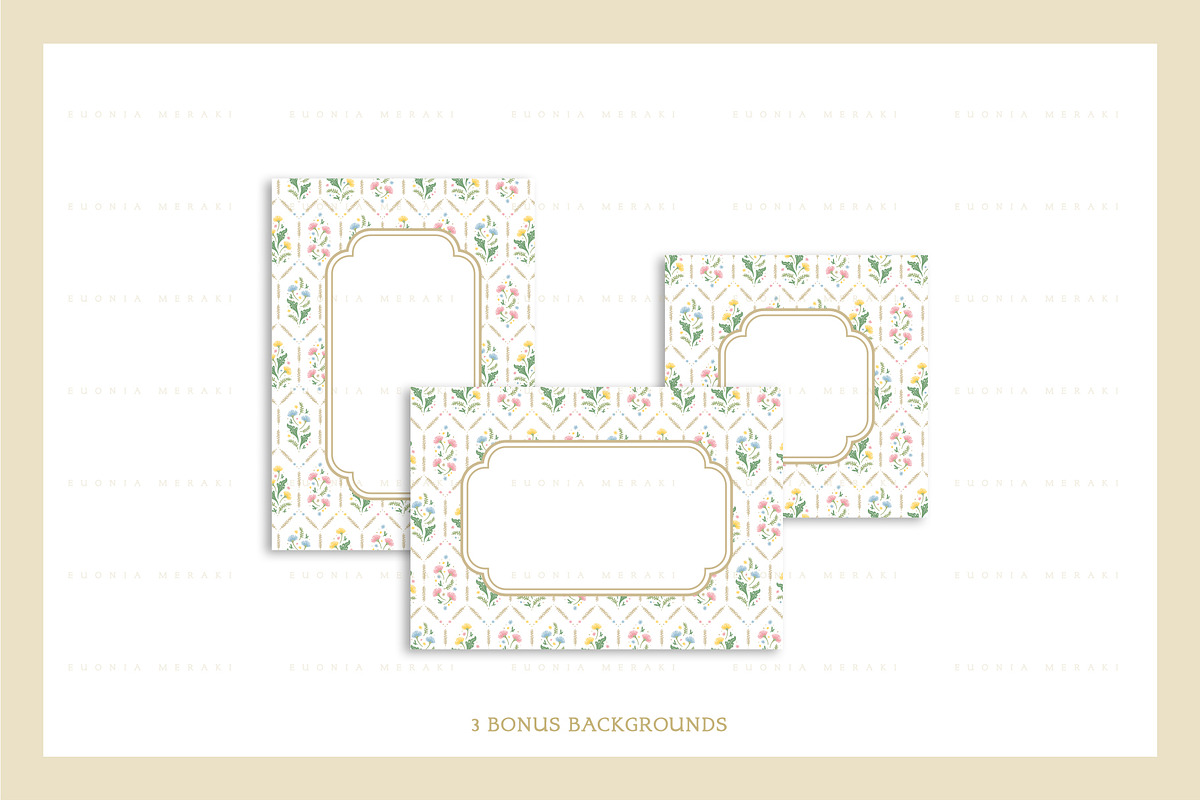 Cottagecore Pattern 2 Vintage Floral, a Pattern Graphic by Euonia Meraki (Photo 4 of 10)