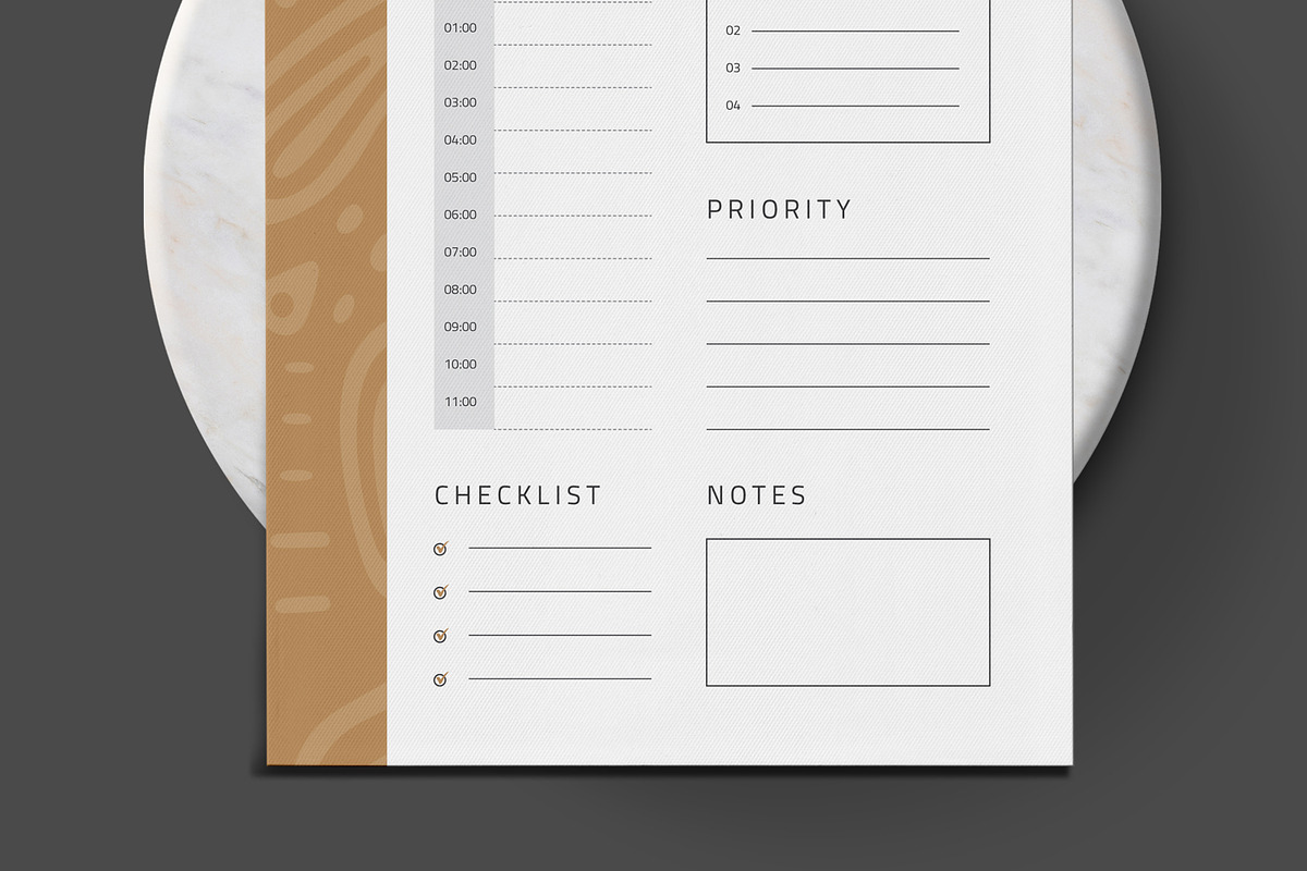 Daily And Weekly Planner Layout, a Stationery Template by MightyDesign (Photo 5 of 8)