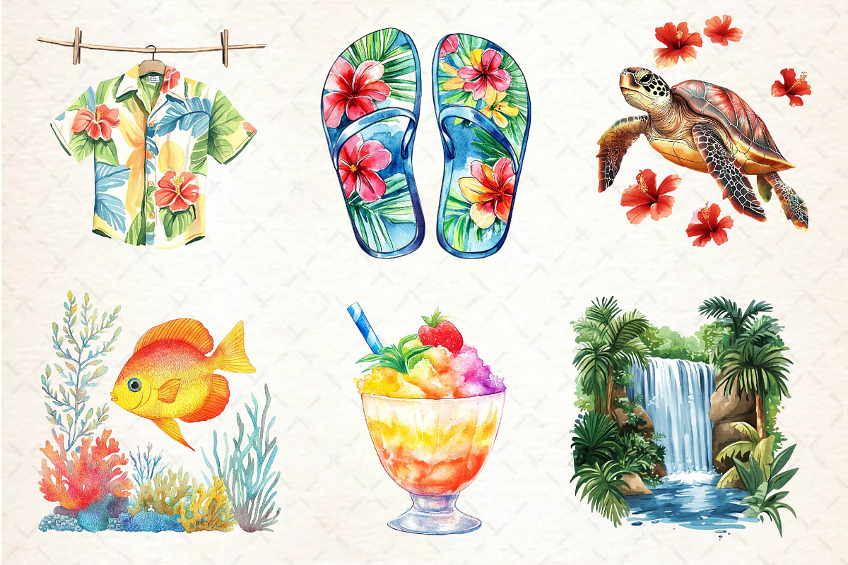 Summer in Hawaii Clipart, an Illustration by Dream Creation (Photo 4 of 5)