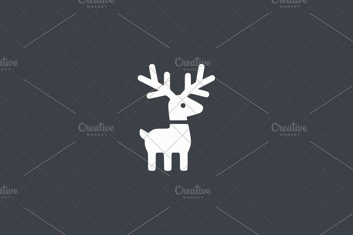 Minimalist Deer Icon Reindeer, an Animal Illustration by Vectorium Studio (Photo 3 of 4)