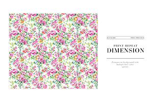 Florette, Summer Watercolor Florals.