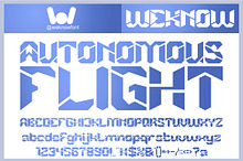 Autonomous Flight font