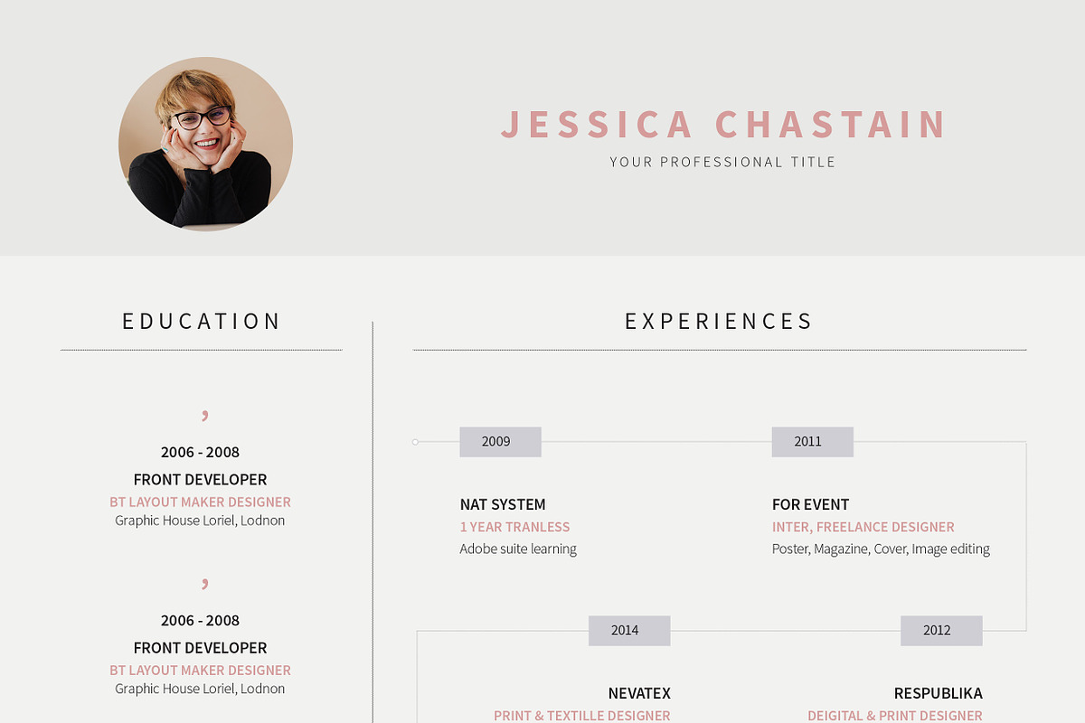 Modern Resume CV Template, a Resume Template by UX-group (Photo 7 of 8)
