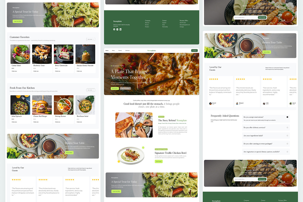Restaurant & Food Service Website, a Landing Page Template by Font Kingdom (Photo 4 of 5)