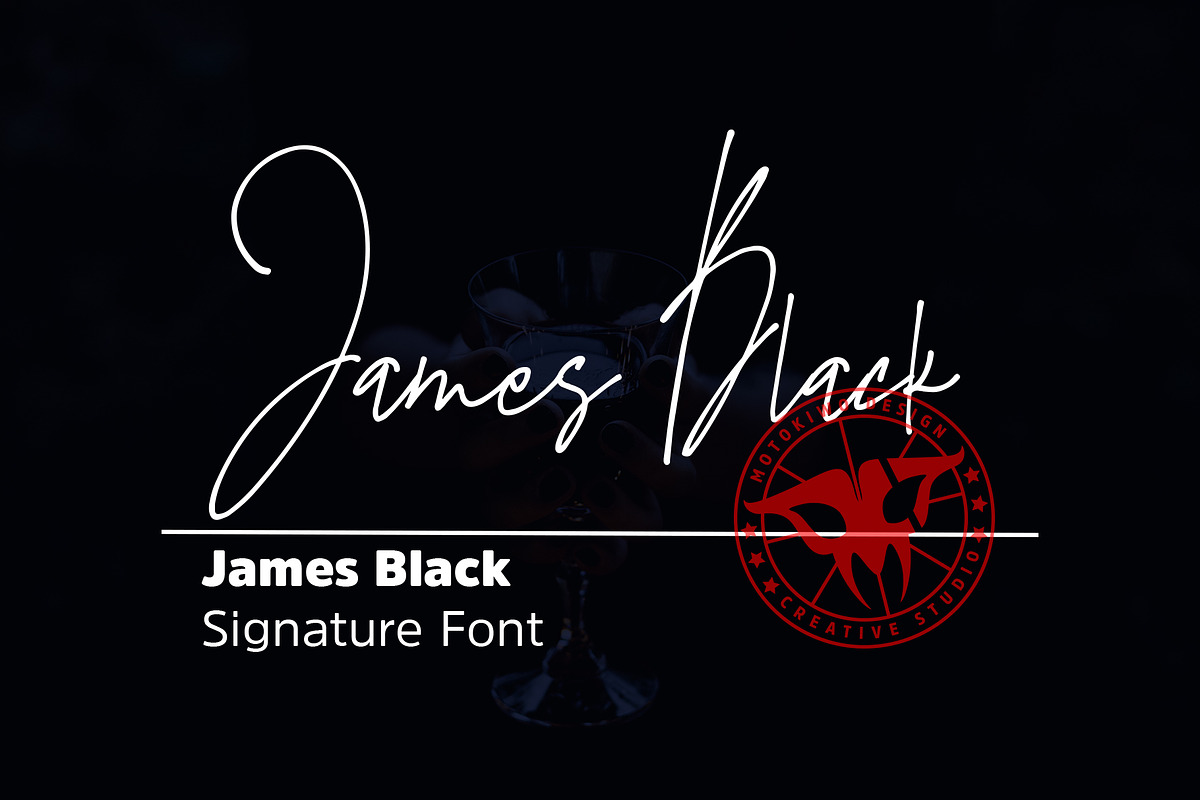 James Black Elegant Signature Font