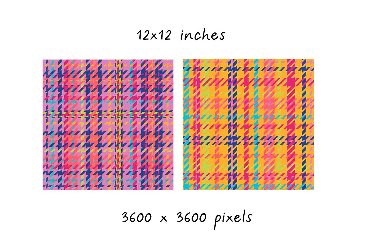 Bright Colorful Plaid Digital, a Pattern Graphic by Lucyinyourheart (Photo 4 of 10)