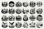 Mountain Scenes SVG Graphics, a Decorative Illustration by DENIDigitalArtSudio (Thumbnail 2 of 8)