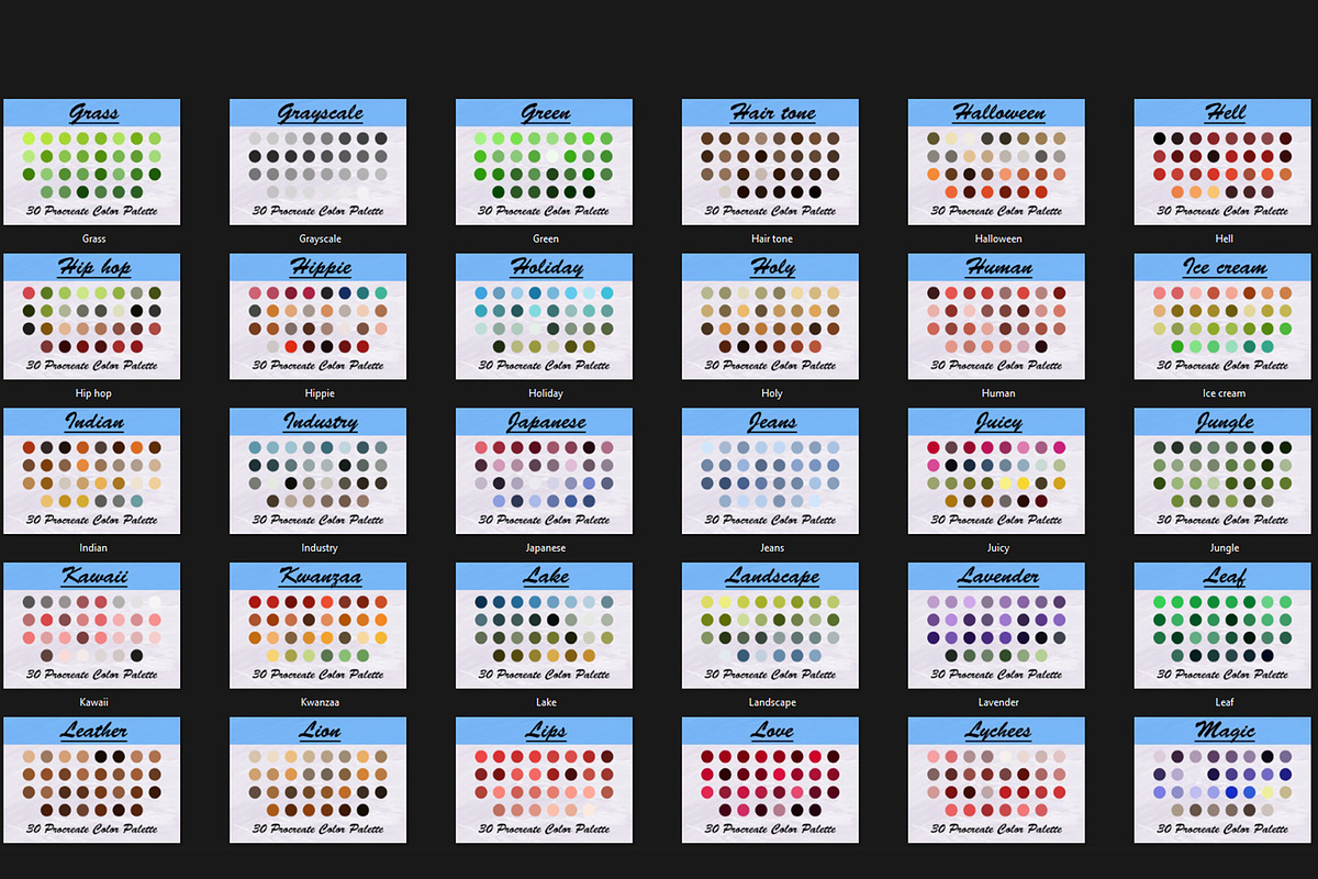 Procreate color palette collection, a Palette Add-On by TiveCreate (Photo 5 of 8)