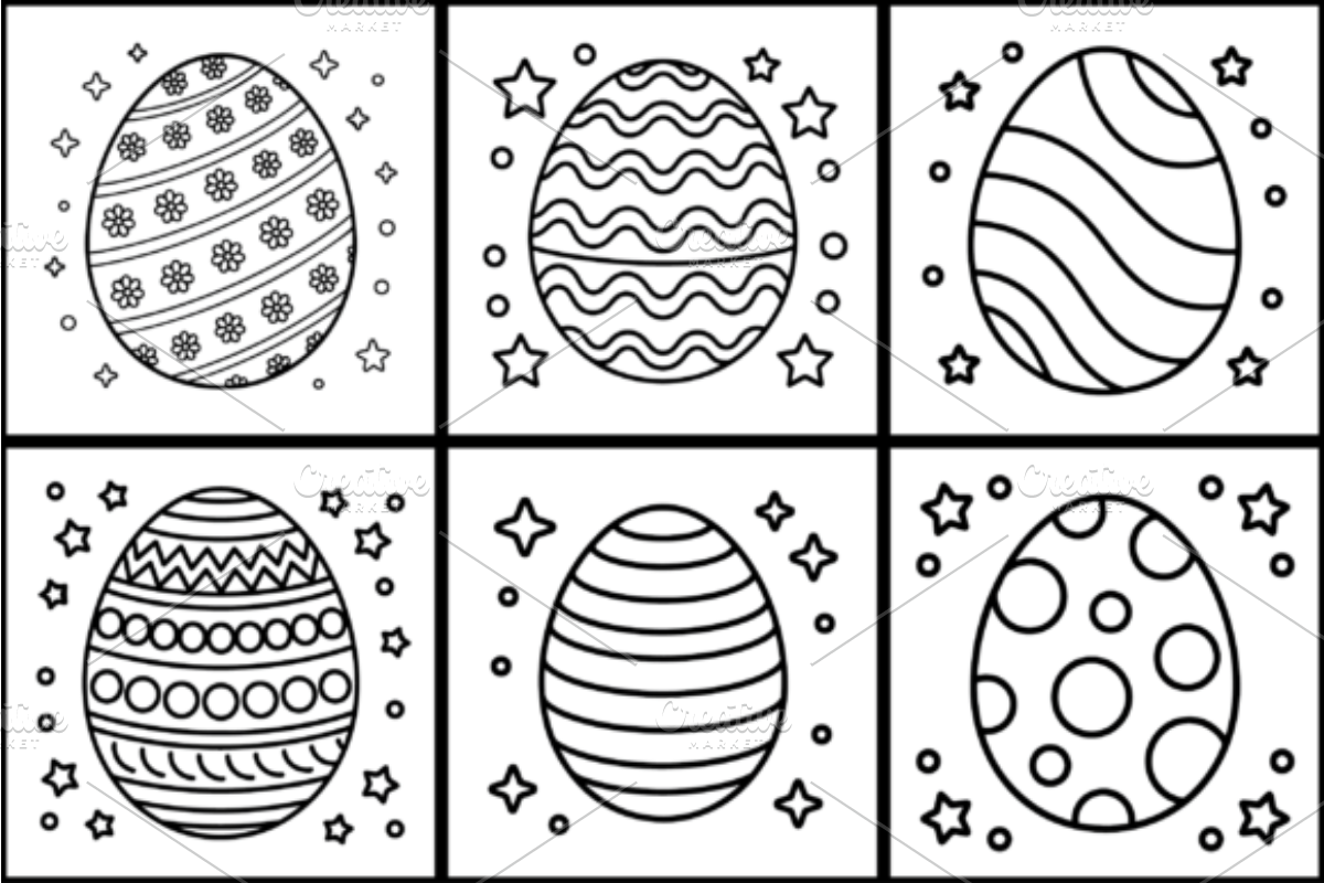 Bold & Easy Easter Egg Coloring Book, a Seasonal Illustration by Design Station (Photo 3 of 3)