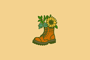 Farm Sunflower Boot Logo Templates, a Branding & Logo Template by MerdeneDesignStudio (Thumbnail 4 of 5)