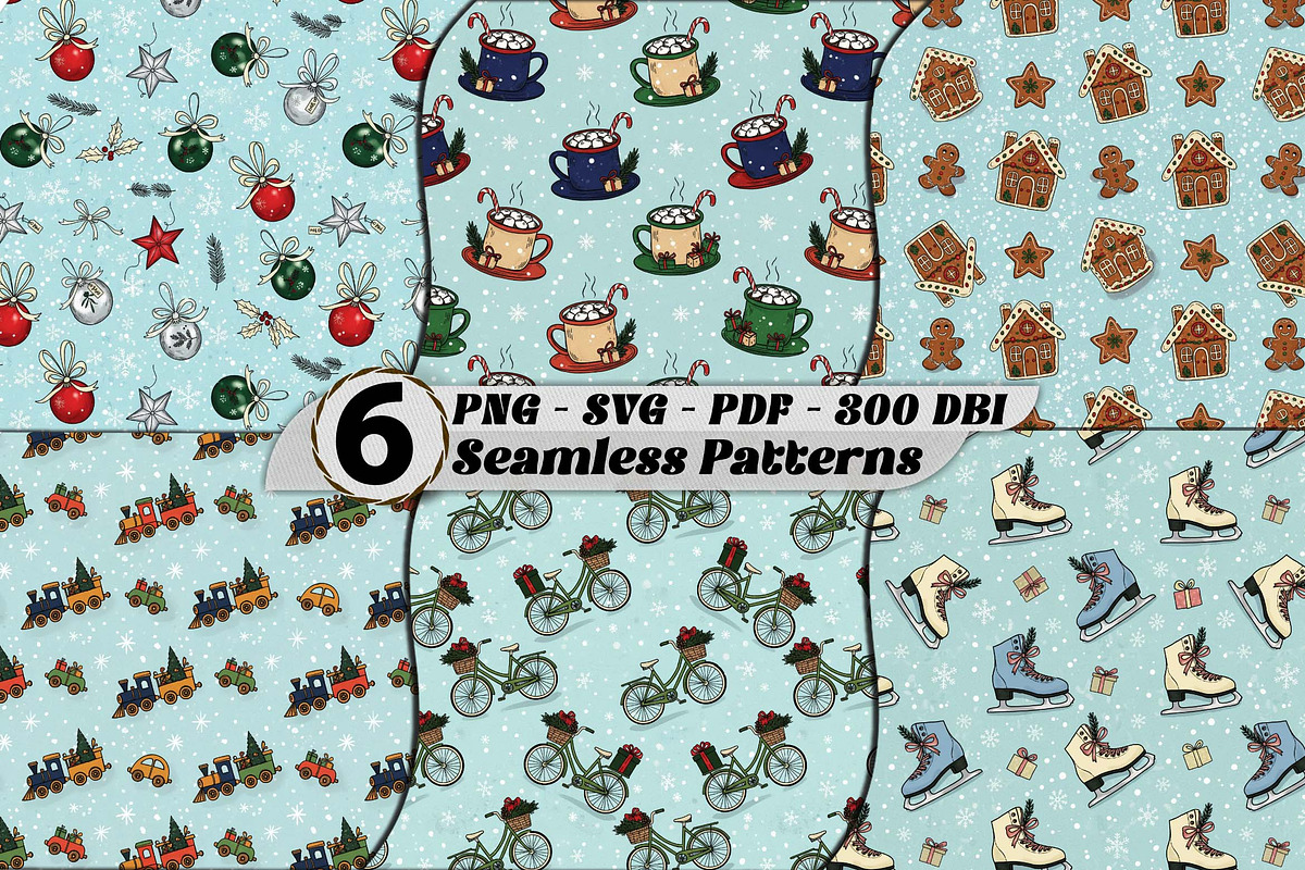 Whimsical Winter Patterns SVG Bundle, a Pattern Graphic by one-touch (Photo 1 of 17)