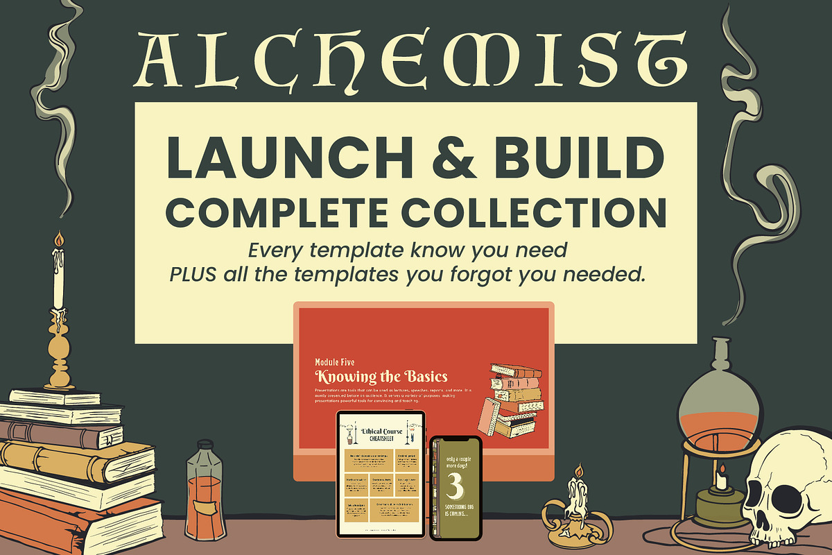 Alchemist Canva Launch & Build Pack, a Social Media Template by WorkShy Studio (Photo 1 of 23)