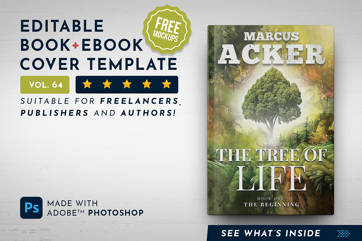 Book Cover Template 64, a Templates & Theme by Digital Goods (Photo 1 of 11)