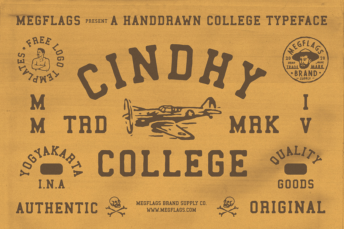 Cindhy College Font, a Font by Megflags (Photo 1 of 7)