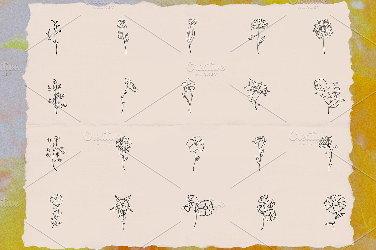 Bundle 105 Vector Botanical Elements, an Illustration by Mariia Kovalchuk (Photo 3 of 6)