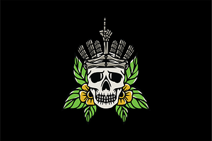 Skull with Arrows Crown, an Object Illustration by nomlimo.com