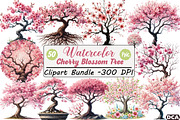 Japanese Cherry Blossom Tree, an Illustration by DreamCafeArt (Thumbnail 1 of 9)