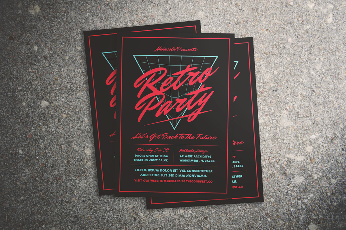 80's Music Flyer, a Flyer Template by The Good Store (Photo 1 of 3)