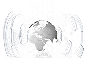 Futuristic high tech backgrounds, a Decorative Illustration by VectorShop (Thumbnail 5 of 10)
