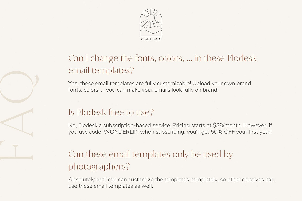 Minimal Flodesk Email Templates, an Email Template by Wonderlik Webdesign (Photo 9 of 9)