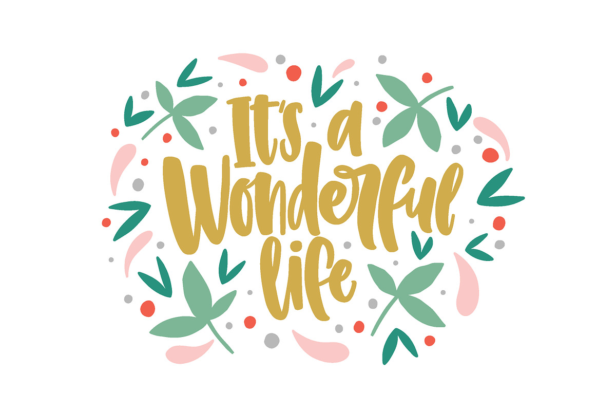 Wonderful life lettering, a Decorative Illustration by Good Studio (Photo 2 of 4)
