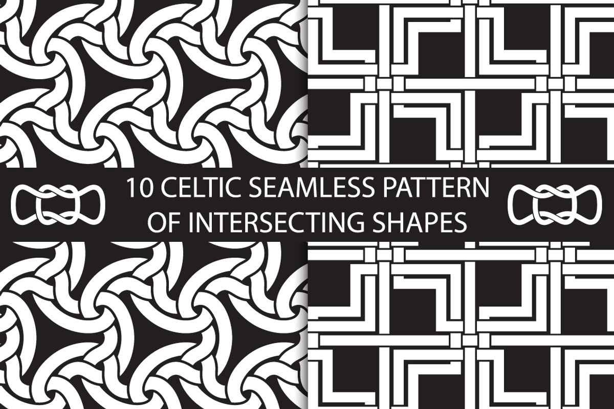 Celtic intersecting shapes patterns, a Pattern Graphic by Guten Tag Vector (Photo 5 of 5)
