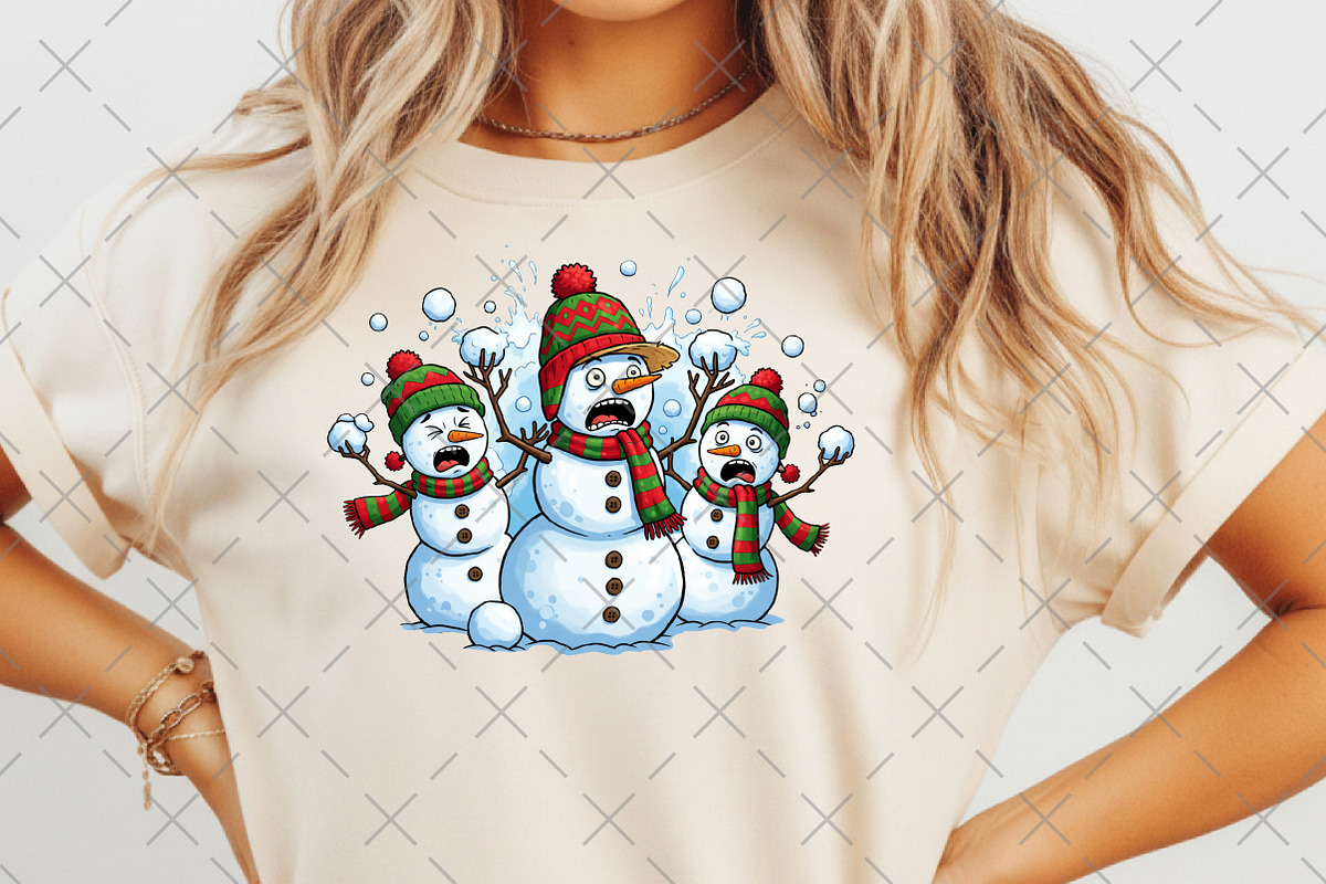 Funny Christmas Snowman Png, an Illustration by Craft Nest (Photo 6 of 6)
