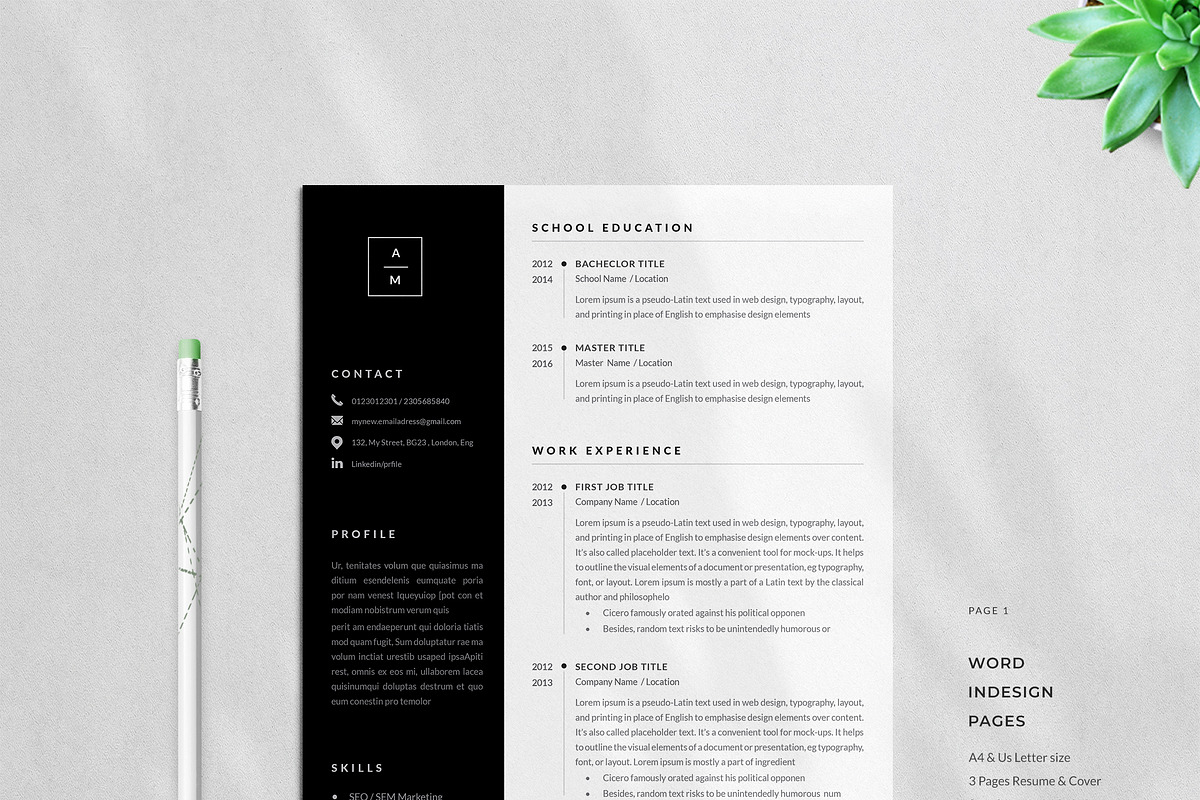 Resume and Page Cover, a Resume Template by Estartshop (Photo 5 of 7)