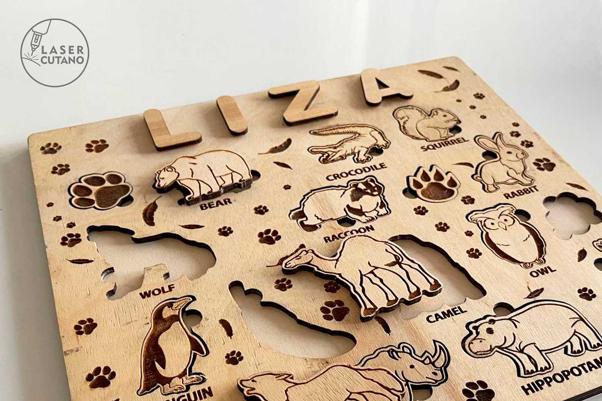KIDS PUZZLES TEMPLATES, Cut Files, a Templates & Theme by LaserCutano (Photo 8 of 10)