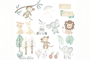 Safari Baby, cute animals watercolor, an Animal Illustration by Lolytop Studio (Thumbnail 2 of 2)
