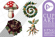 Halloween Patchwork Sublimation, a Seasonal Illustration by Artnoy (Thumbnail 10 of 18)