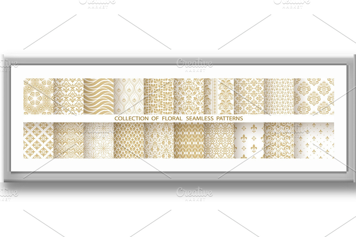 Geometric floral set of patterns., a Pattern Graphic by RODINA (Photo 3 of 3)