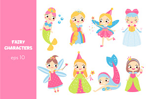 mermaids, princesses and fairies