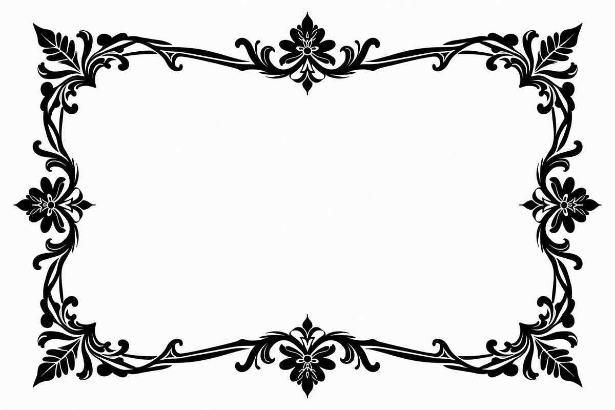 Elegant Floral Border Vector Design,, an Illustration by Amazin_art (Photo 12 of 26)