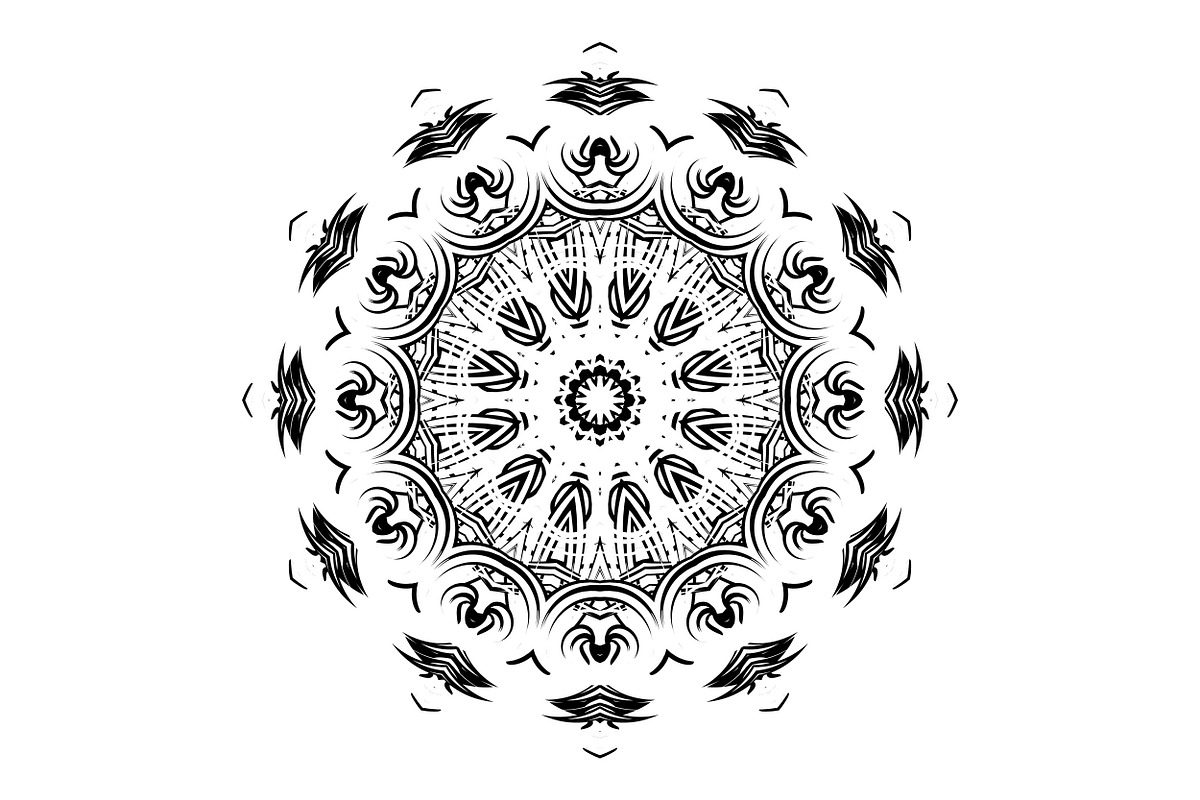 Modern Black and White Mandala Pack, a Decorative Illustration by NJ Himel (Photo 41 of 101)