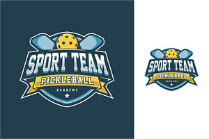 Pickleball sport logo badge emblem, a Branding & Logo Template by jundio studio