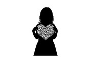 Cute Love Girl Silhouette Bundle, an Illustration by Designs_River (Thumbnail 53 of 53)