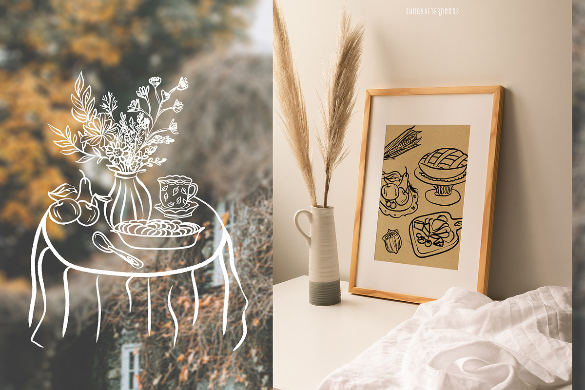 Whimsy Fall Handdrawn Autumnal Icons, a Decorative Illustration by SunnyAfternoons (Photo 8 of 11)