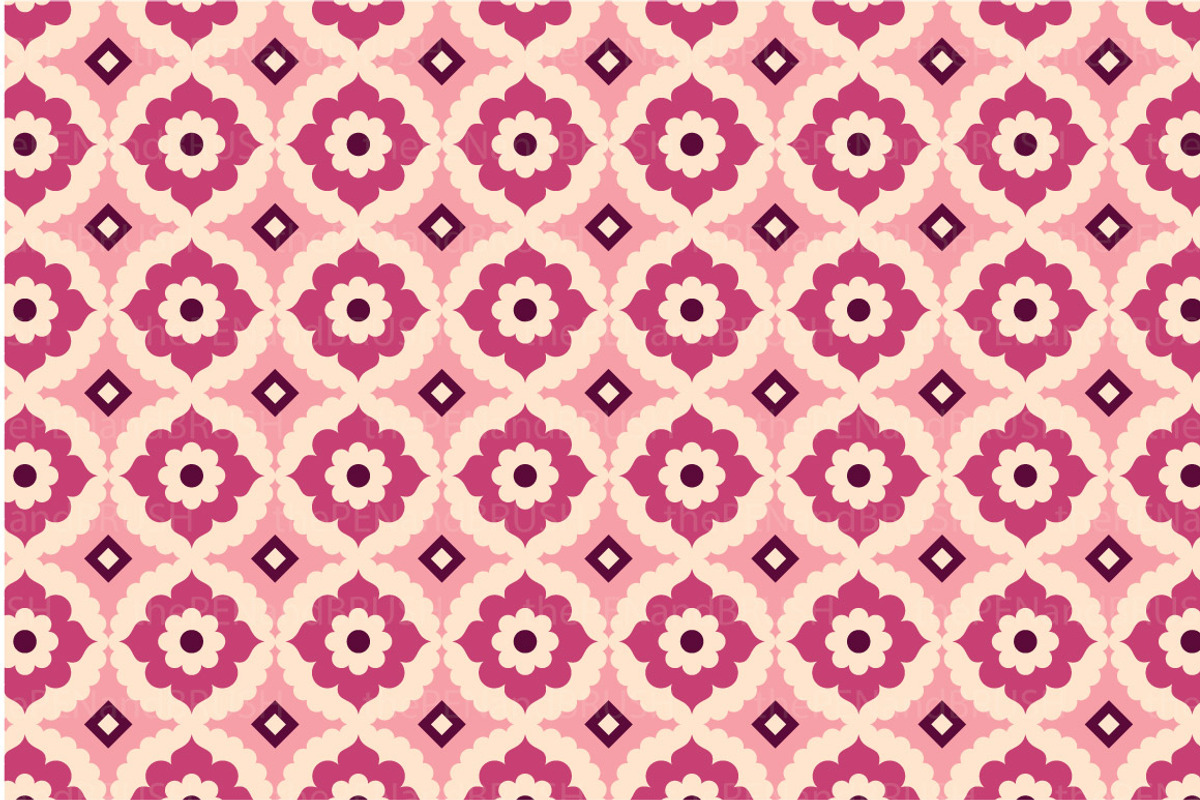 Moroccan Pink Patterns - Vector, a Pattern Graphic by The Pen and Brush (Photo 2 of 5)