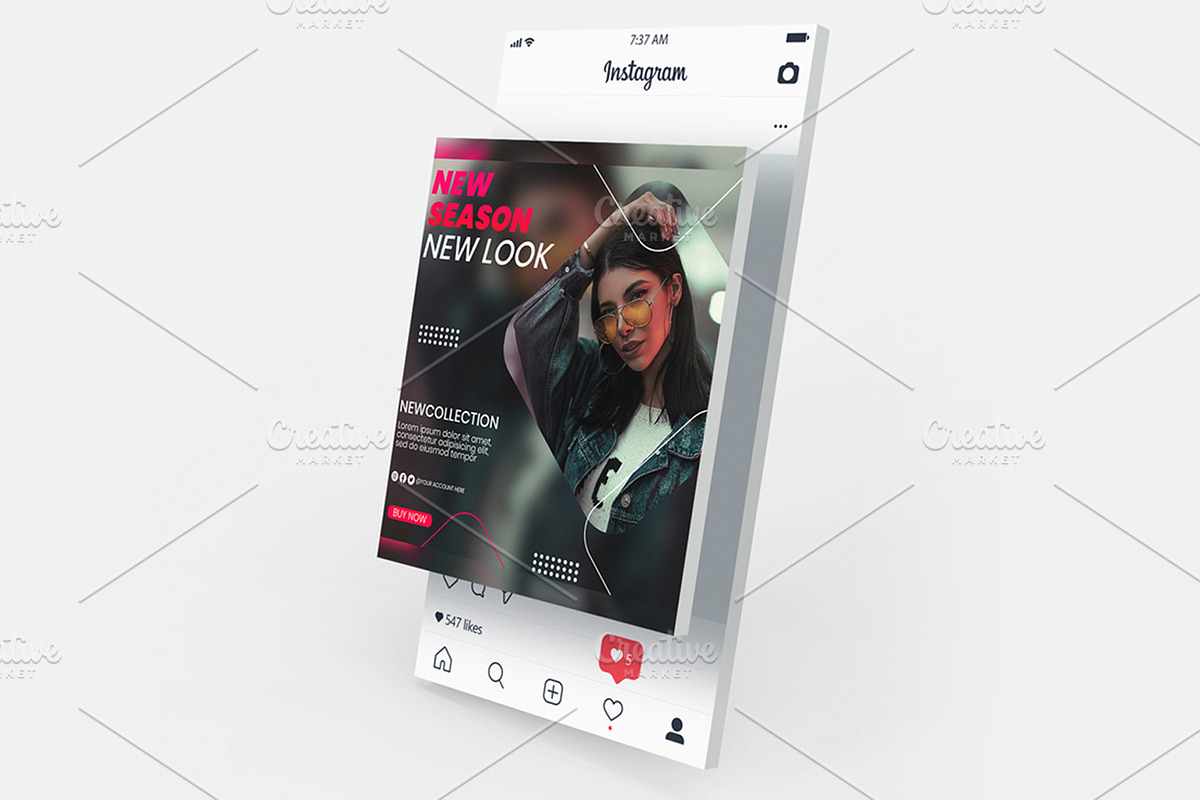 Instagram Fashion Post, a Social Media Template by ExpertDesigner411 (Photo 3 of 3)