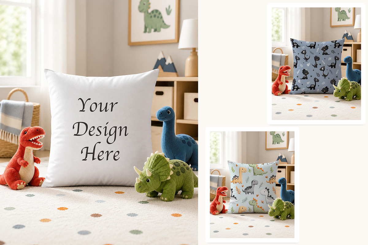 Pillow MockUp with Smart Objects, a Merchandise Mockup by GoldmoonUA (Photo 2 of 2)