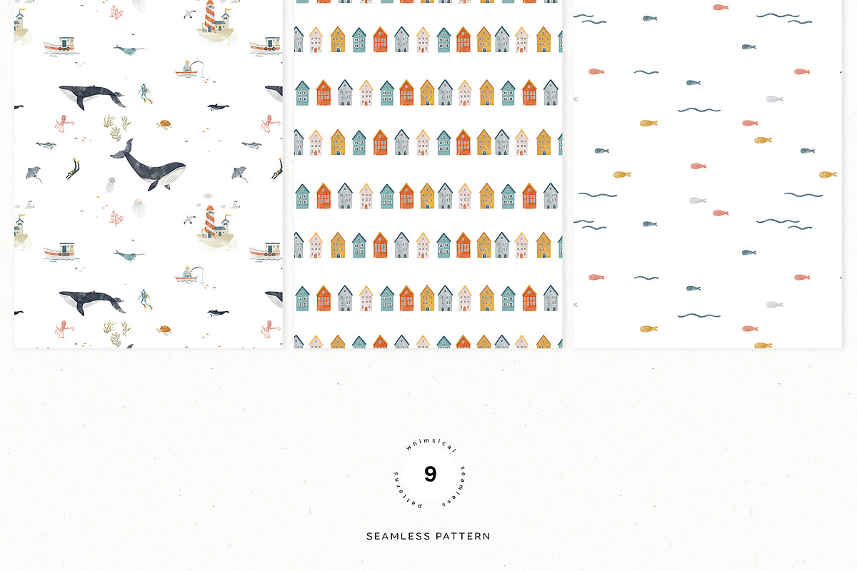 Watercolor Sea collection, an Animal Illustration by annartdreams (Photo 3 of 13)