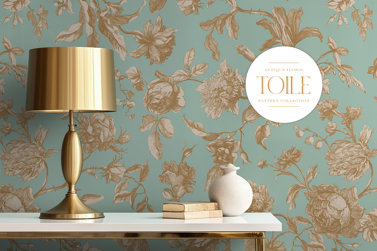 Antique Floral Toile Patterns, a Pattern Graphic by Eclectic Anthology (Photo 2 of 14)