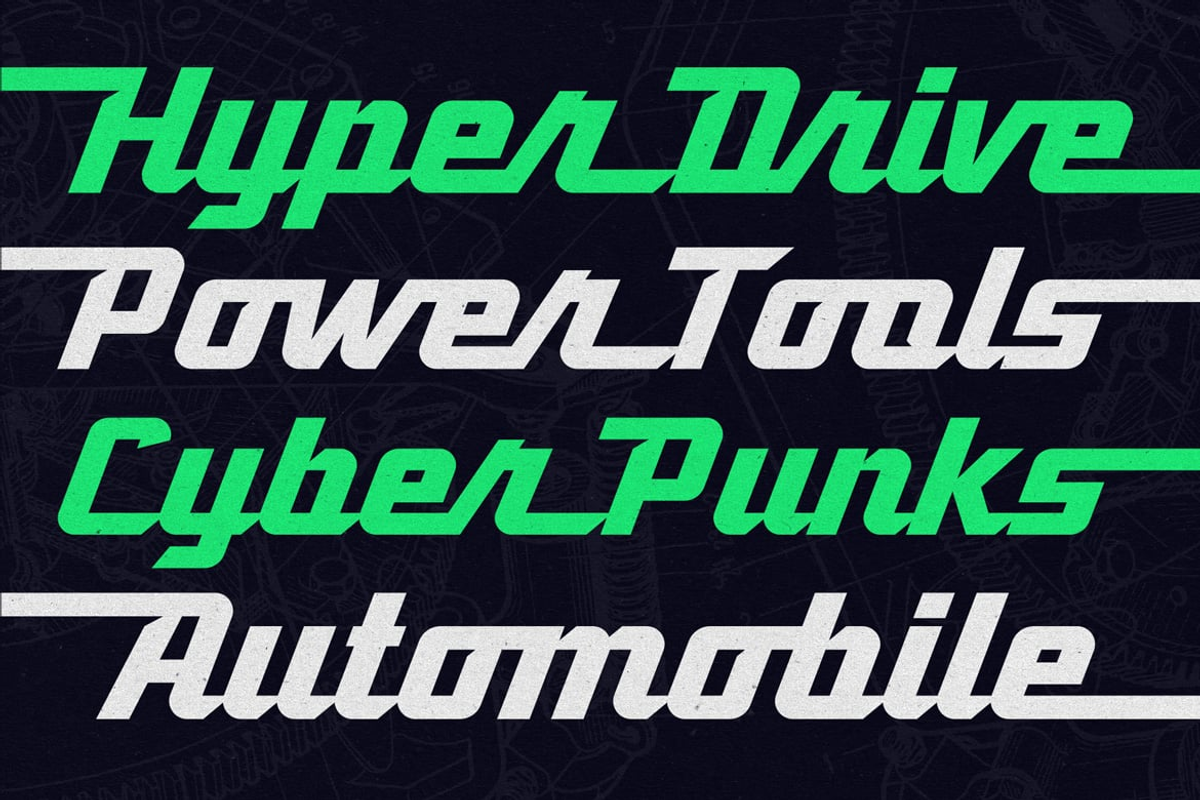 Steampk - Atomic Geometric Script, a Script Font by Luna Shop (Photo 6 of 7)