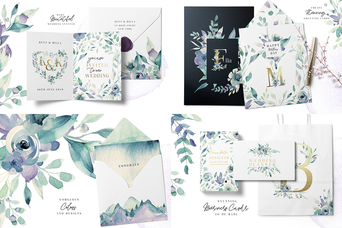 Watercolor Bundle - Designer Deal, an Illustration by Creativeqube Design (Photo 18 of 72)