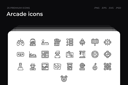 Arcade icons, an Outline Icon by Guapoo