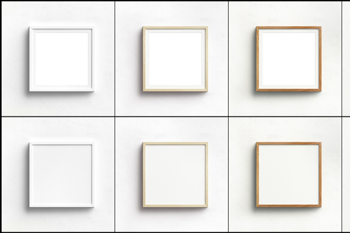 Frame mockups bundle SQUARE, a Print Template by HisariDS Mockup Design (Photo 2 of 6)